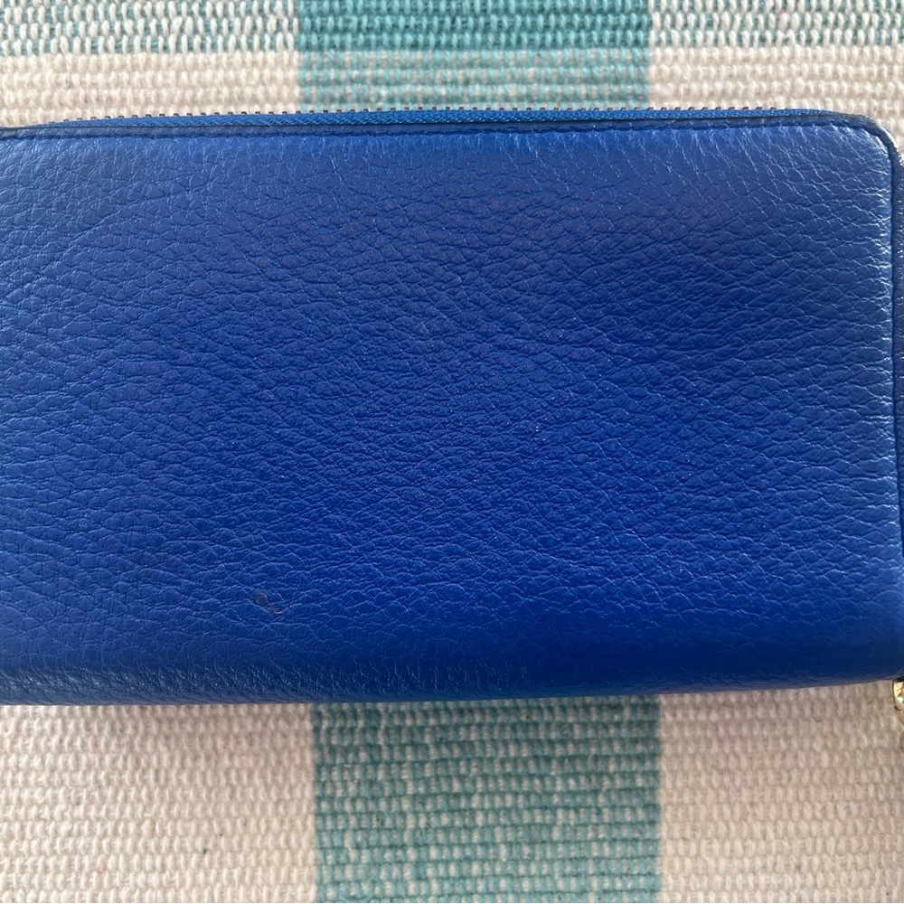 Kate Spade Madison Double Zip Wristlet Vibrant Blue Leather Wallet/Wristlet - Picture 3 of 5